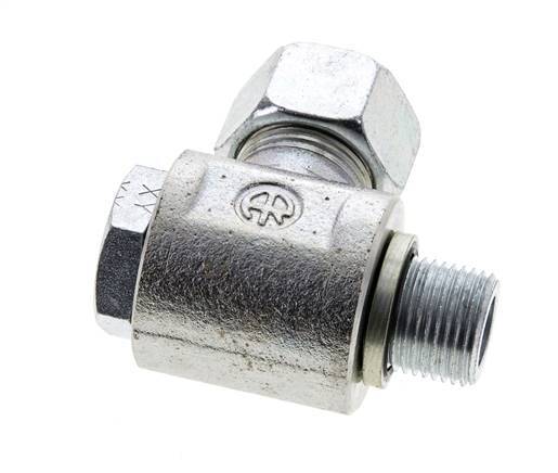 15L & M18x1.5 Verzinkter Stahl Drehgelenk-Schneidfitting mit Außengewinde 315 bar NBRO-Ring Drehbar ISO 8434-1