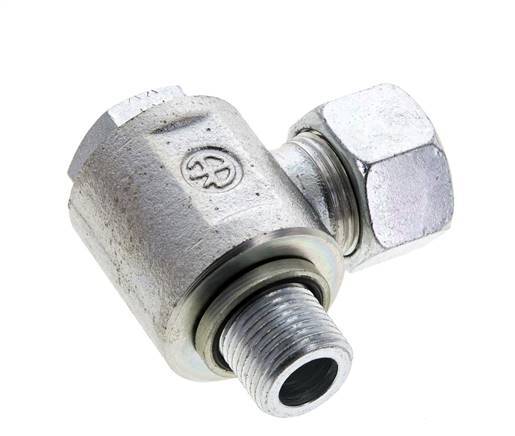15L & M18x1.5 Verzinkter Stahl Drehgelenk-Schneidfitting mit Außengewinde 315 bar NBRO-Ring Drehbar ISO 8434-1