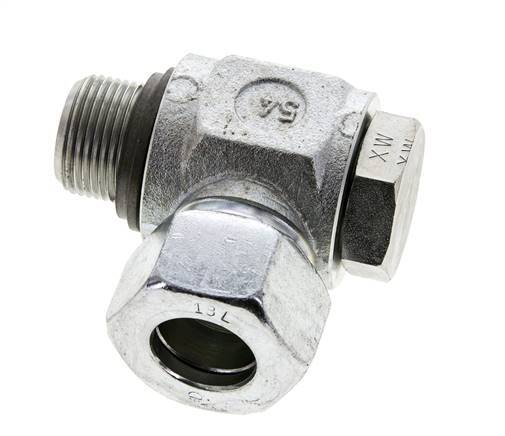 18L & M22x1,5 Verzinkter Stahl Drehgelenk-Schneidfitting mit Außengewinde 315 bar NBRO-Ring Drehbar ISO 8434-1