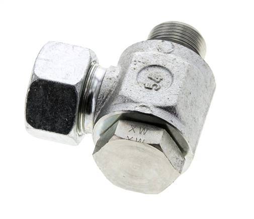 18L & M22x1,5 Verzinkter Stahl Drehgelenk-Schneidfitting mit Außengewinde 315 bar NBRO-Ring Drehbar ISO 8434-1