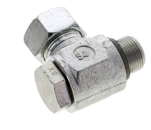 18L & M22x1,5 Verzinkter Stahl Drehgelenk-Schneidfitting mit Außengewinde 315 bar NBRO-Ring Drehbar ISO 8434-1