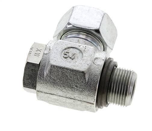 18L & M22x1,5 Verzinkter Stahl Drehgelenk-Schneidfitting mit Außengewinde 315 bar NBRO-Ring Drehbar ISO 8434-1