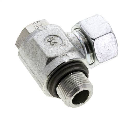 18L & M22x1,5 Verzinkter Stahl Drehgelenk-Schneidfitting mit Außengewinde 315 bar NBRO-Ring Drehbar ISO 8434-1