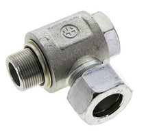 22L & M26x1,5 Verzinkter Stahl Drehgelenk-Schneidfitting mit Außengewinde 160 bar NBRO-Ring Drehbar ISO 8434-1