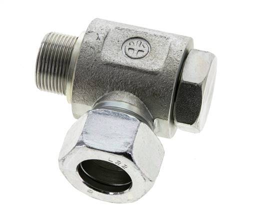 22L & M26x1,5 Verzinkter Stahl Drehgelenk-Schneidfitting mit Außengewinde 160 bar NBRO-Ring Drehbar ISO 8434-1