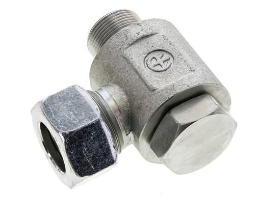 22L & M26x1,5 Verzinkter Stahl Drehgelenk-Schneidfitting mit Außengewinde 160 bar NBRO-Ring Drehbar ISO 8434-1