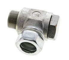 28L & M33x2 Verzinkter Stahl-Drehgelenk-Schneidfitting mit Außengewinde 160 bar NBRO-Ring Drehbar ISO 8434-1