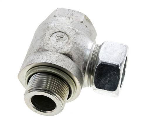 28L & M33x2 Verzinkter Stahl-Drehgelenk-Schneidfitting mit Außengewinde 160 bar NBRO-Ring Drehbar ISO 8434-1