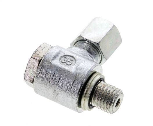 6S & M12x1,5 Verzinkter Stahl Drehgelenk-Schneidfitting mit Außengewinde 400 bar NBRO-Ring Drehbar ISO 8434-1