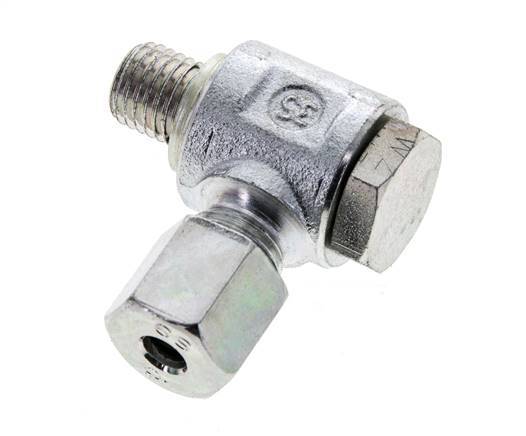 6S & M12x1,5 Verzinkter Stahl Drehgelenk-Schneidfitting mit Außengewinde 400 bar NBRO-Ring Drehbar ISO 8434-1