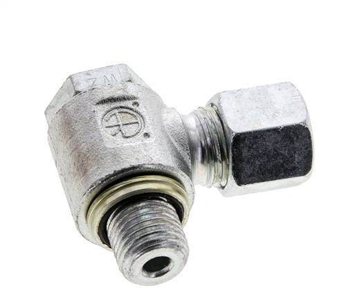 8S & M14x1.5 Zink plated Steel Swivel Joint Cutting Fitting with Male Threads 400 bar NBRO-ring Rotatable ISO 8434-1
