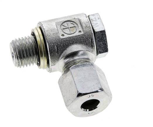8S & M14x1.5 Zink plated Steel Swivel Joint Cutting Fitting with Male Threads 400 bar NBRO-ring Rotatable ISO 8434-1