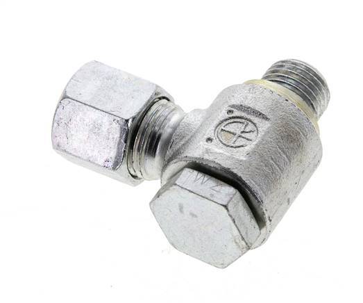 8S & M14x1,5 Verzinkter Stahl Drehgelenk-Schneidfitting mit Außengewinde 400 bar NBRO-Ring Drehbar ISO 8434-1