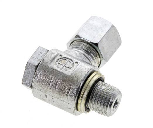 8S & M14x1,5 Verzinkter Stahl Drehgelenk-Schneidfitting mit Außengewinde 400 bar NBRO-Ring Drehbar ISO 8434-1