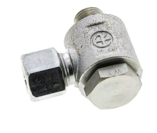 10S & M16x1,5 Verzinkter Stahl Drehgelenk-Schneidfitting mit Außengewinde 400 bar NBRO-Ring Drehbar ISO 8434-1