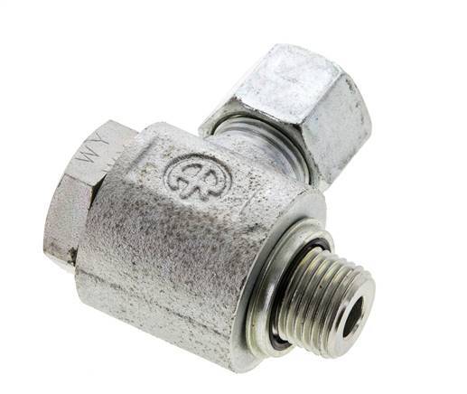 10S & M16x1,5 Verzinkter Stahl Drehgelenk-Schneidfitting mit Außengewinde 400 bar NBRO-Ring Drehbar ISO 8434-1