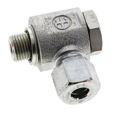10S & M16x1,5 Verzinkter Stahl Drehgelenk-Schneidfitting mit Außengewinde 400 bar NBRO-Ring Drehbar ISO 8434-1