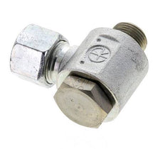 12S & M18x1,5 Verzinkter Stahl Drehgelenk-Schneidfitting mit Außengewinde 400 bar NBRO-Ring Drehbar ISO 8434-1