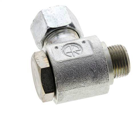 12S & M18x1,5 Verzinkter Stahl Drehgelenk-Schneidfitting mit Außengewinde 400 bar NBRO-Ring Drehbar ISO 8434-1