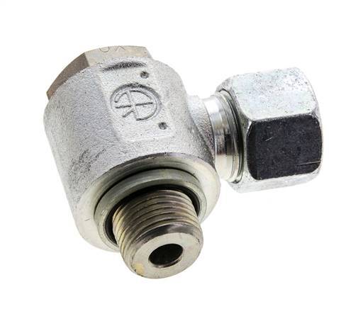12S & M18x1.5 Zink plated Steel Swivel Joint Cutting Fitting with Male Threads 400 bar NBRO-ring Rotatable ISO 8434-1
