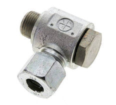 12S & M18x1,5 Verzinkter Stahl Drehgelenk-Schneidfitting mit Außengewinde 400 bar NBRO-Ring Drehbar ISO 8434-1