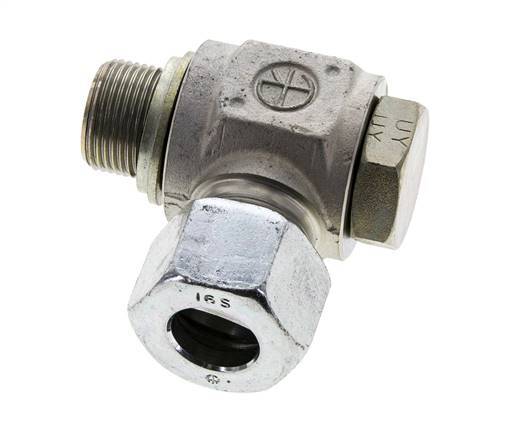 16S & M22x1,5 Verzinkter Stahl Drehgelenk-Schneidfitting mit Außengewinde 400 bar NBRO-Ring Drehbar ISO 8434-1