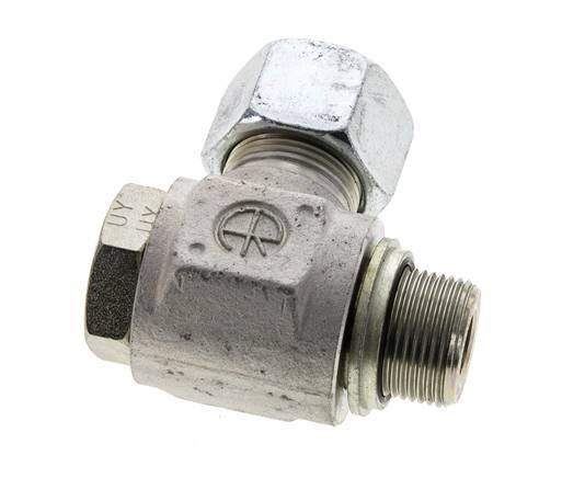 16S & M22x1,5 Verzinkter Stahl Drehgelenk-Schneidfitting mit Außengewinde 400 bar NBRO-Ring Drehbar ISO 8434-1