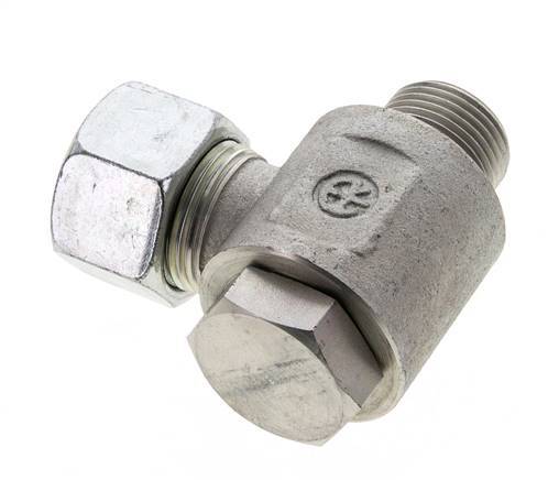 20S & M27x2 Verzinkter Stahl Drehgelenk-Schneidfitting mit Außengewinde 400 bar NBRO-Ring Drehbar ISO 8434-1