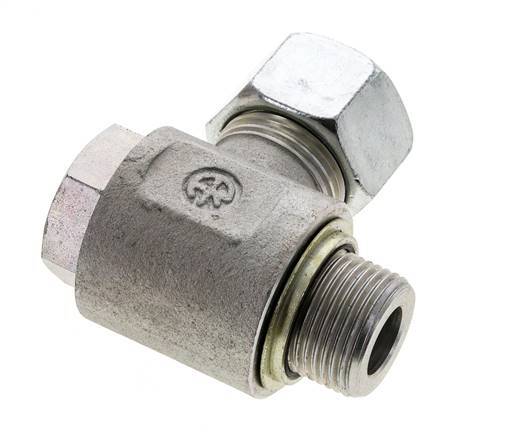 20S & M27x2 Verzinkter Stahl Drehgelenk-Schneidfitting mit Außengewinde 400 bar NBRO-Ring Drehbar ISO 8434-1