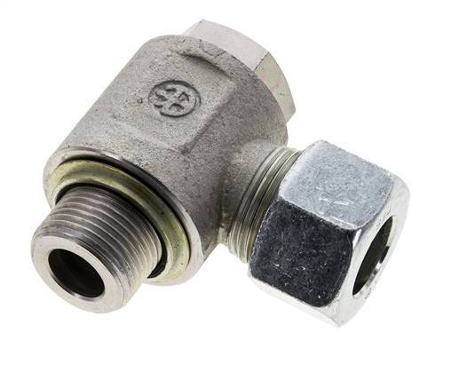 20S & M27x2 Verzinkter Stahl Drehgelenk-Schneidfitting mit Außengewinde 400 bar NBRO-Ring Drehbar ISO 8434-1