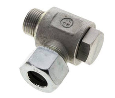 20S & M27x2 Verzinkter Stahl Drehgelenk-Schneidfitting mit Außengewinde 400 bar NBRO-Ring Drehbar ISO 8434-1