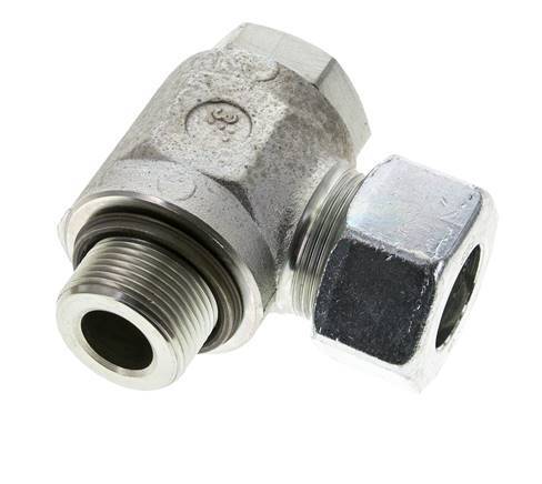 25S & M33x2 Zink plated Steel Swivel Joint Cutting Fitting with Male Threads 250 bar NBRO-ring Rotatable ISO 8434-1