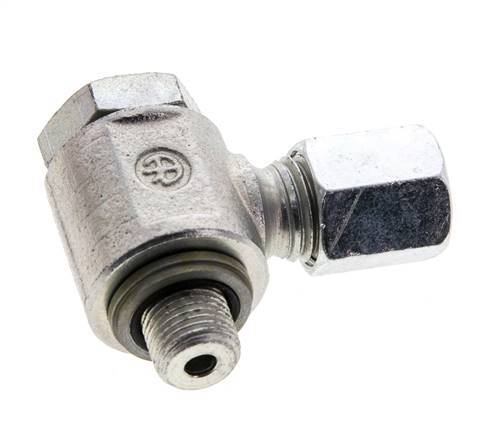 6L & G1/8'' Verzinkter Stahl-Drehgelenk-Schneidfitting mit Außengewinde 315 bar NBRO-Ring Drehbar ISO 8434-1