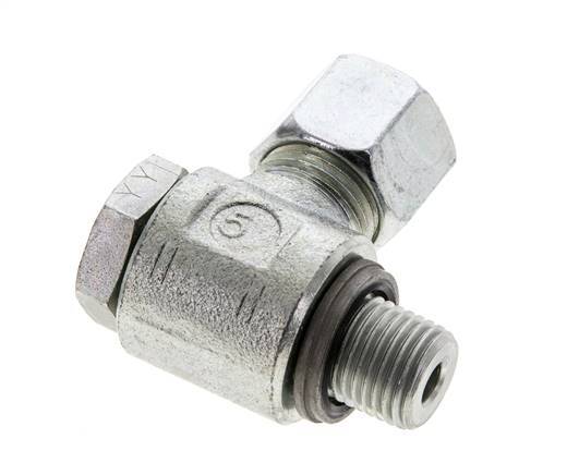 10L & G1/4'' Verzinkter Stahl-Drehgelenk-Schneidfitting mit Außengewinde 315 bar NBRO-Ring Drehbar ISO 8434-1