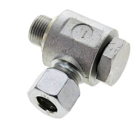 12L & G3/8'' Verzinkter Stahl-Drehgelenk-Schneidfitting mit Außengewinde 315 bar NBRO-Ring Drehbar ISO 8434-1
