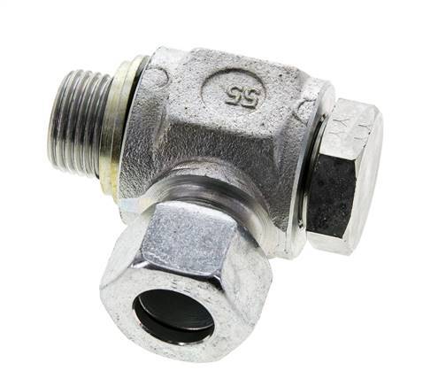 15L & G1/2'' Verzinkter Stahl-Drehgelenk-Schneidfitting mit Außengewinde 315 bar NBRO-Ring Drehbar ISO 8434-1