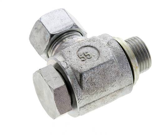 15L & G1/2'' Verzinkter Stahl-Drehgelenk-Schneidfitting mit Außengewinde 315 bar NBRO-Ring Drehbar ISO 8434-1