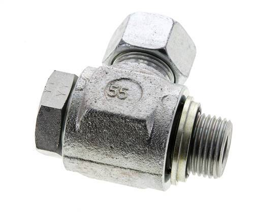 15L & G1/2'' Verzinkter Stahl-Drehgelenk-Schneidfitting mit Außengewinde 315 bar NBRO-Ring Drehbar ISO 8434-1