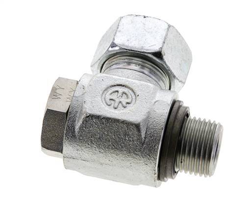 18L & G1/2'' Verzinkter Stahl-Drehgelenk-Schneidfitting mit Außengewinde 315 bar NBRO-Ring Drehbar ISO 8434-1