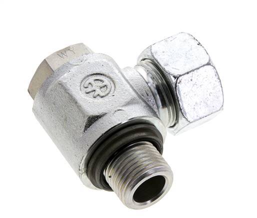 18L & G1/2'' Verzinkter Stahl-Drehgelenk-Schneidfitting mit Außengewinde 315 bar NBRO-Ring Drehbar ISO 8434-1