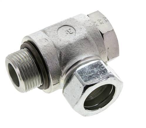 28L & G1'' Zink plated Steel Swivel Joint Cutting Fitting with Male Threads 160 bar NBRO-ring Rotatable ISO 8434-1