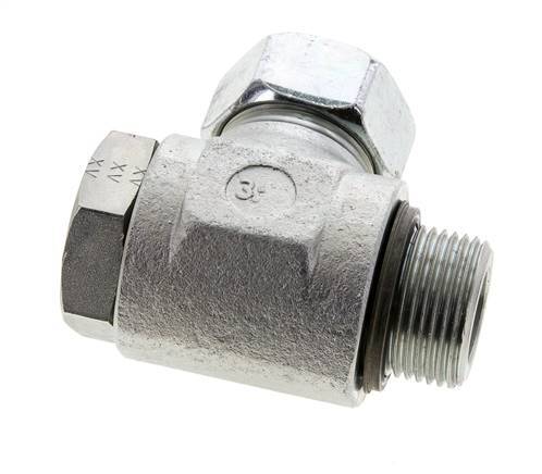 28L & G1'' Verzinkter Stahl-Drehgelenk-Schneidfitting mit Außengewinde 160 bar NBRO-Ring Drehbar ISO 8434-1