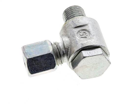 6S & G1/4'' Verzinkter Stahl-Drehgelenk-Schneidfitting mit Außengewinde 400 bar NBRO-Ring Drehbar ISO 8434-1