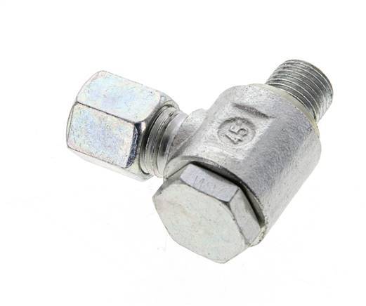 6S & G1/4'' Verzinkter Stahl-Drehgelenk-Schneidfitting mit Außengewinde 400 bar NBRO-Ring Drehbar ISO 8434-1