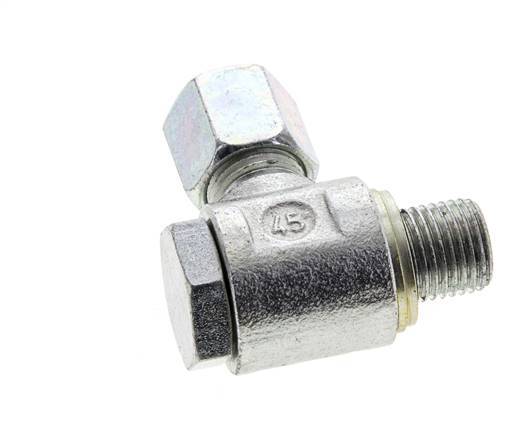 6S & G1/4'' Verzinkter Stahl-Drehgelenk-Schneidfitting mit Außengewinde 400 bar NBRO-Ring Drehbar ISO 8434-1