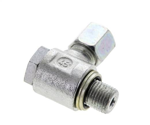 6S & G1/4'' Verzinkter Stahl-Drehgelenk-Schneidfitting mit Außengewinde 400 bar NBRO-Ring Drehbar ISO 8434-1