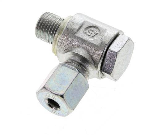 6S & G1/4'' Verzinkter Stahl-Drehgelenk-Schneidfitting mit Außengewinde 400 bar NBRO-Ring Drehbar ISO 8434-1