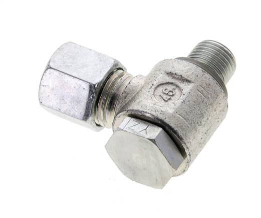 8S & G1/4'' Zink plated Steel Swivel Joint Cutting Fitting with Male Threads 400 bar NBRO-ring Rotatable ISO 8434-1