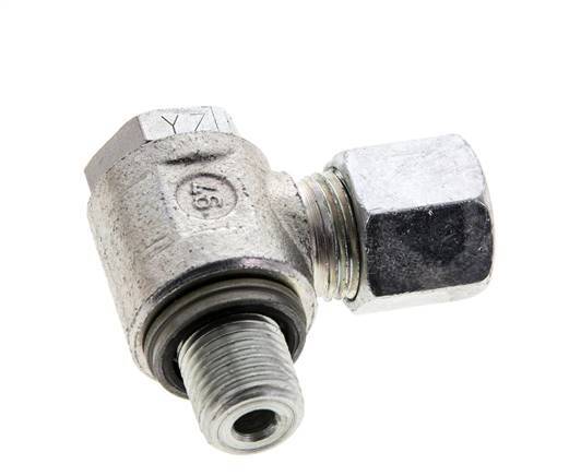 8S & G1/4'' Verzinkter Stahl-Drehgelenk-Schneidfitting mit Außengewinde 400 bar NBRO-Ring Drehbar ISO 8434-1