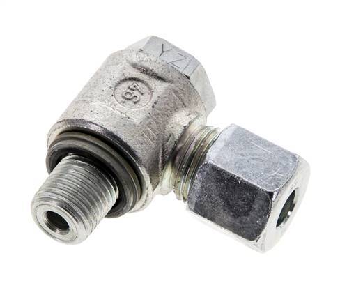 8S & G1/4'' Verzinkter Stahl-Drehgelenk-Schneidfitting mit Außengewinde 400 bar NBRO-Ring Drehbar ISO 8434-1